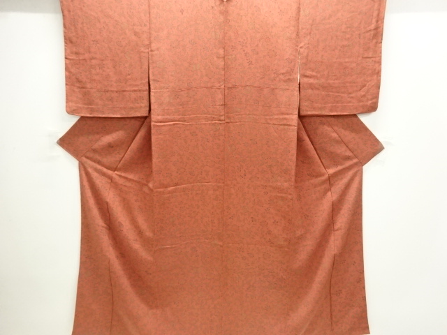 JAPANESE KIMONO / KOMON / UNUSED / CHIRIMEN / FLORAL PLANTS